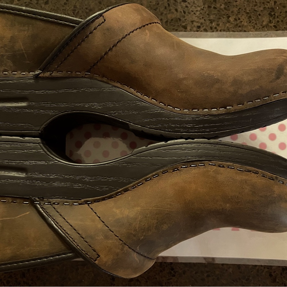 Dansko Brown Leather Clogs Size 12 (42)
